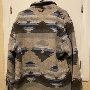 Jachs Men's jacket with Blue and Gray Geometric Design